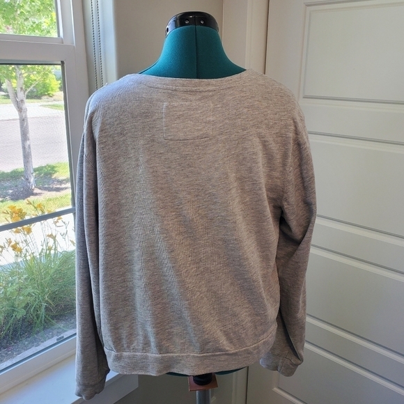 LUNA MERCANTILE CO. ANTHROPOLOGIE GREY TIGER SWEATSHIRT WOMEN SMALL - Picture 15 of 16